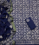 Block Print Elegant Cotton Suit Set - Yanchi